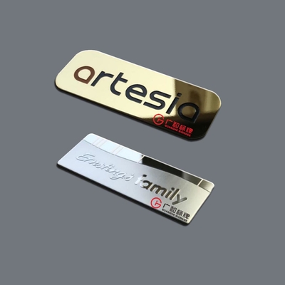 Harga yang bagus Label Etching Aluminium Pribadi China & Segel Lencana Aluminium on line